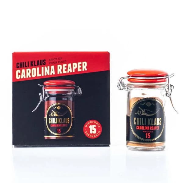 Chili Klaus - Carolina Reaper - dried chili powder i glas