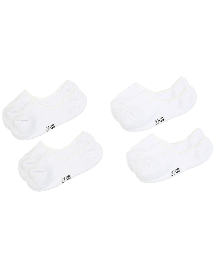 Sneaker-Socken UNI mit Antirutsch-Bündchen 4er-Pack in weiß