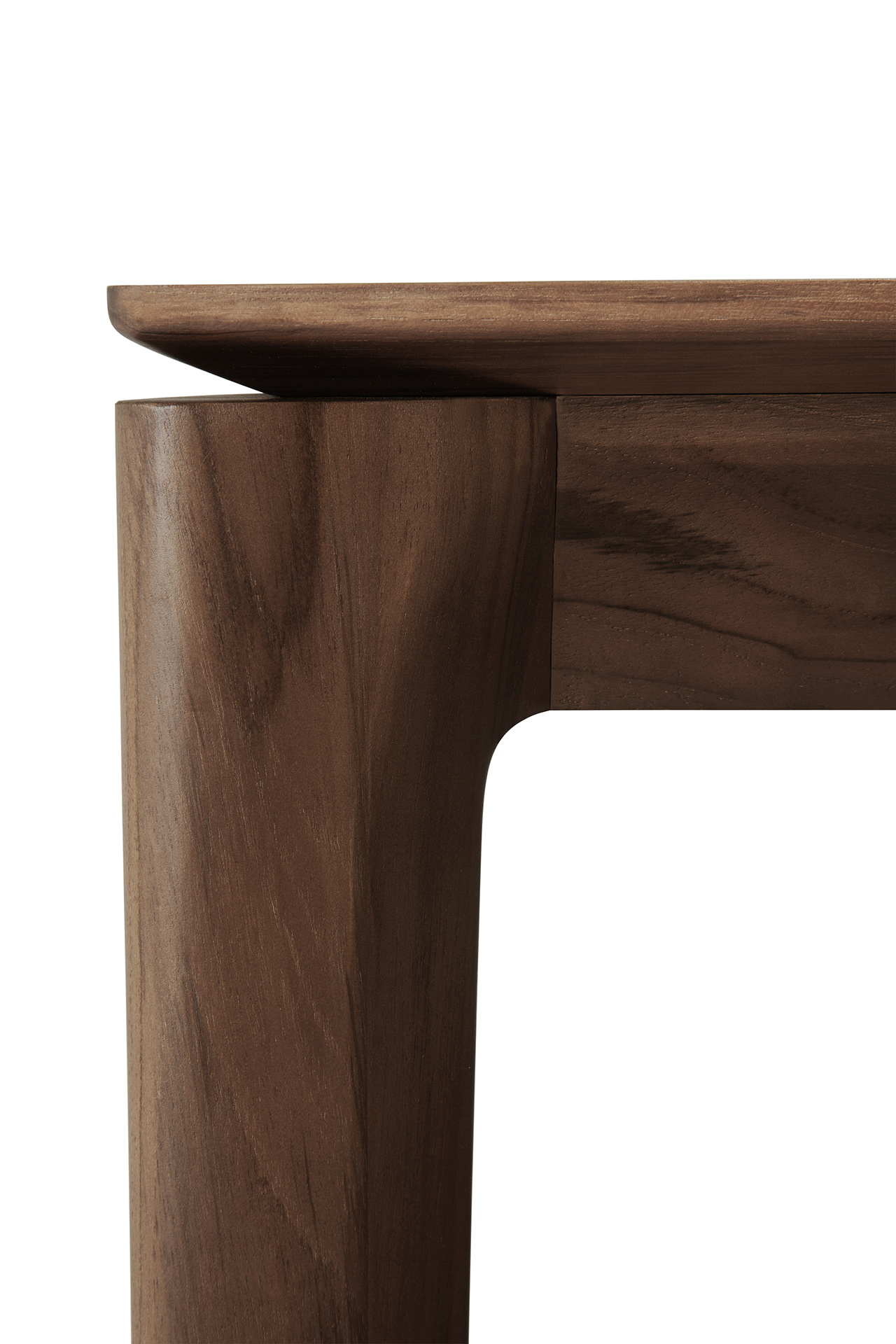 Tafel Bok 220X95 - bruin teak - gelakt