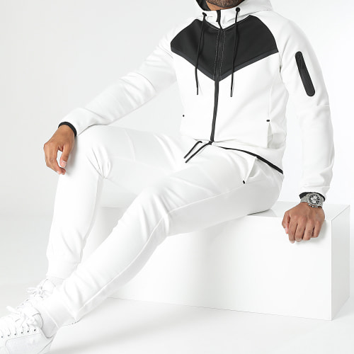 Ensemble De Survetement Bicolore 0125 Blanc