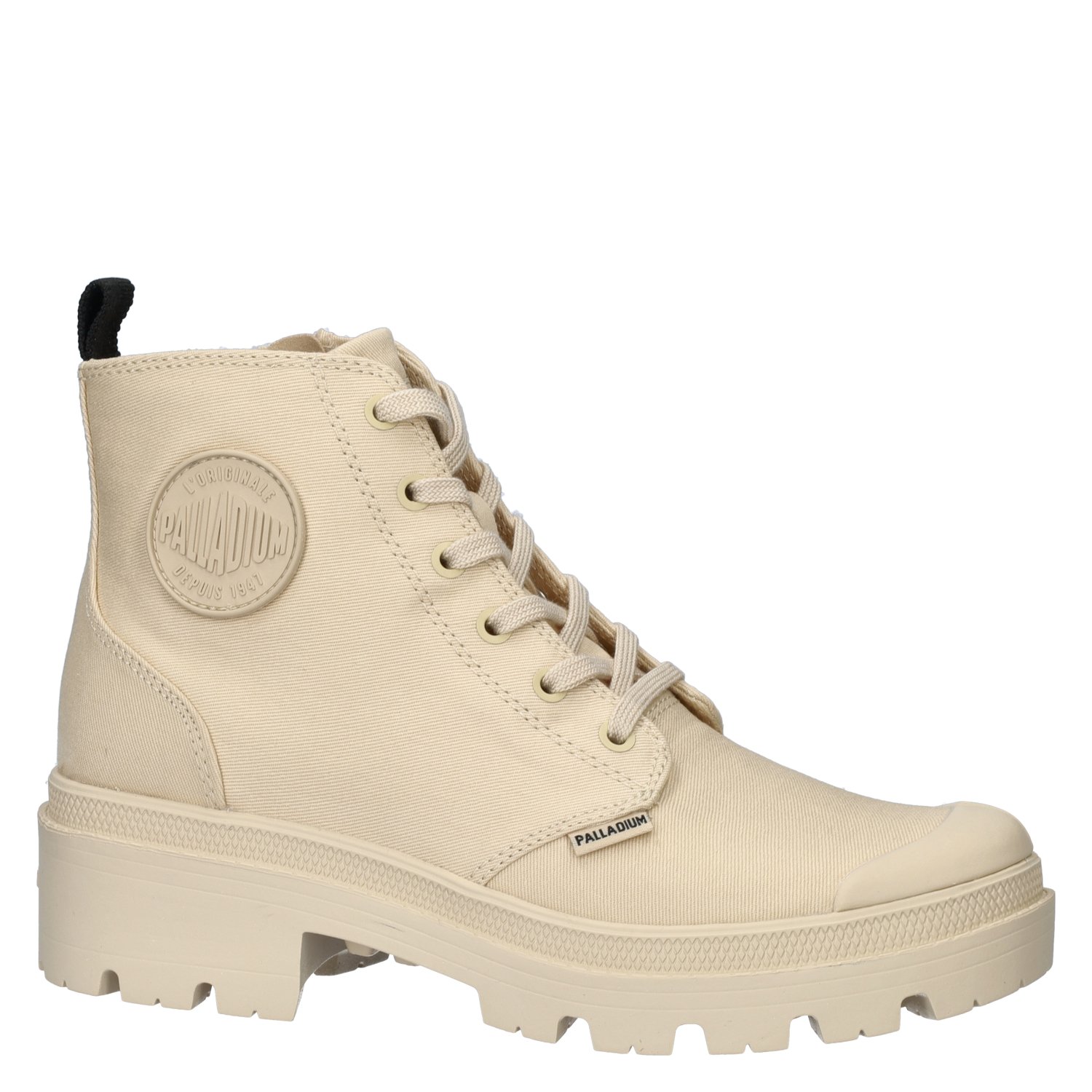 Pallabase Twill dames veterboot Palladium Beige