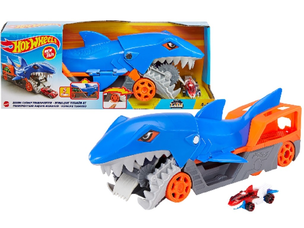 CAMIÃO DE TRANSPORTE TUBARÃO HOT WHEELS