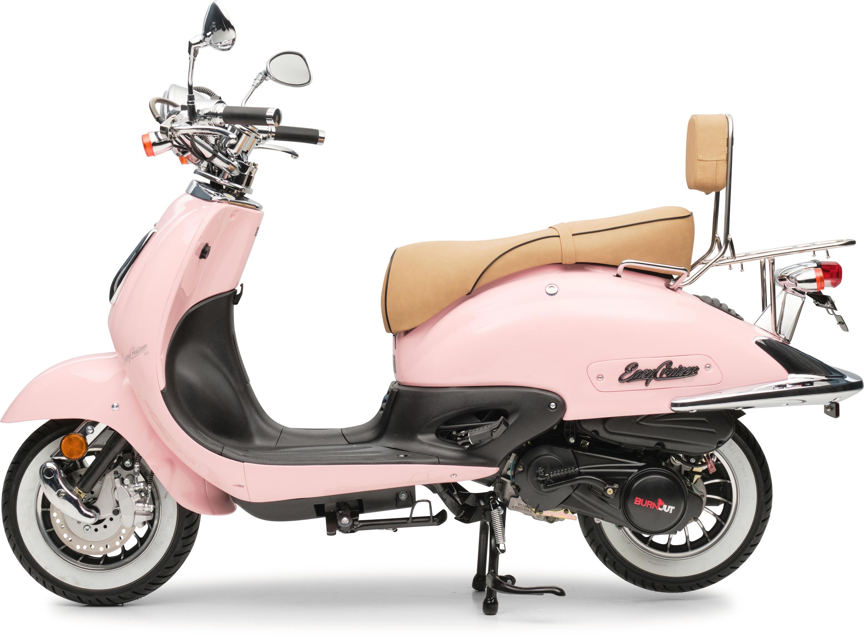 Motorroller Retro EasyCruiser Eco Rosa 50ccm 45 kmh Moped Scooter