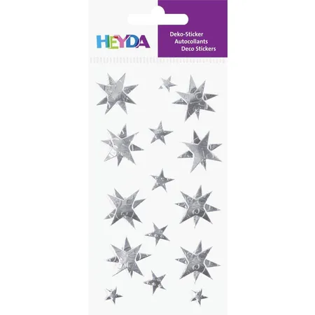Heyda Sticker Mix Sterne Silber