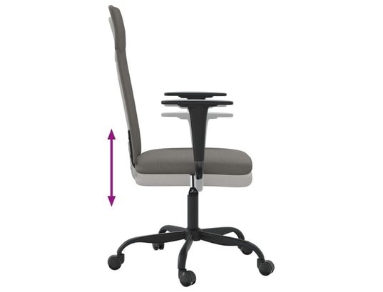 VIDAXL - Chaise de bureau gris foncé tissu