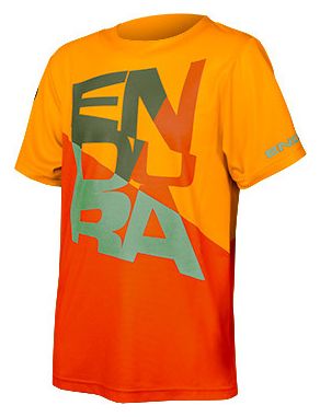 T-shirt Endura SingleTrack Core Enfant Mandarine Orange