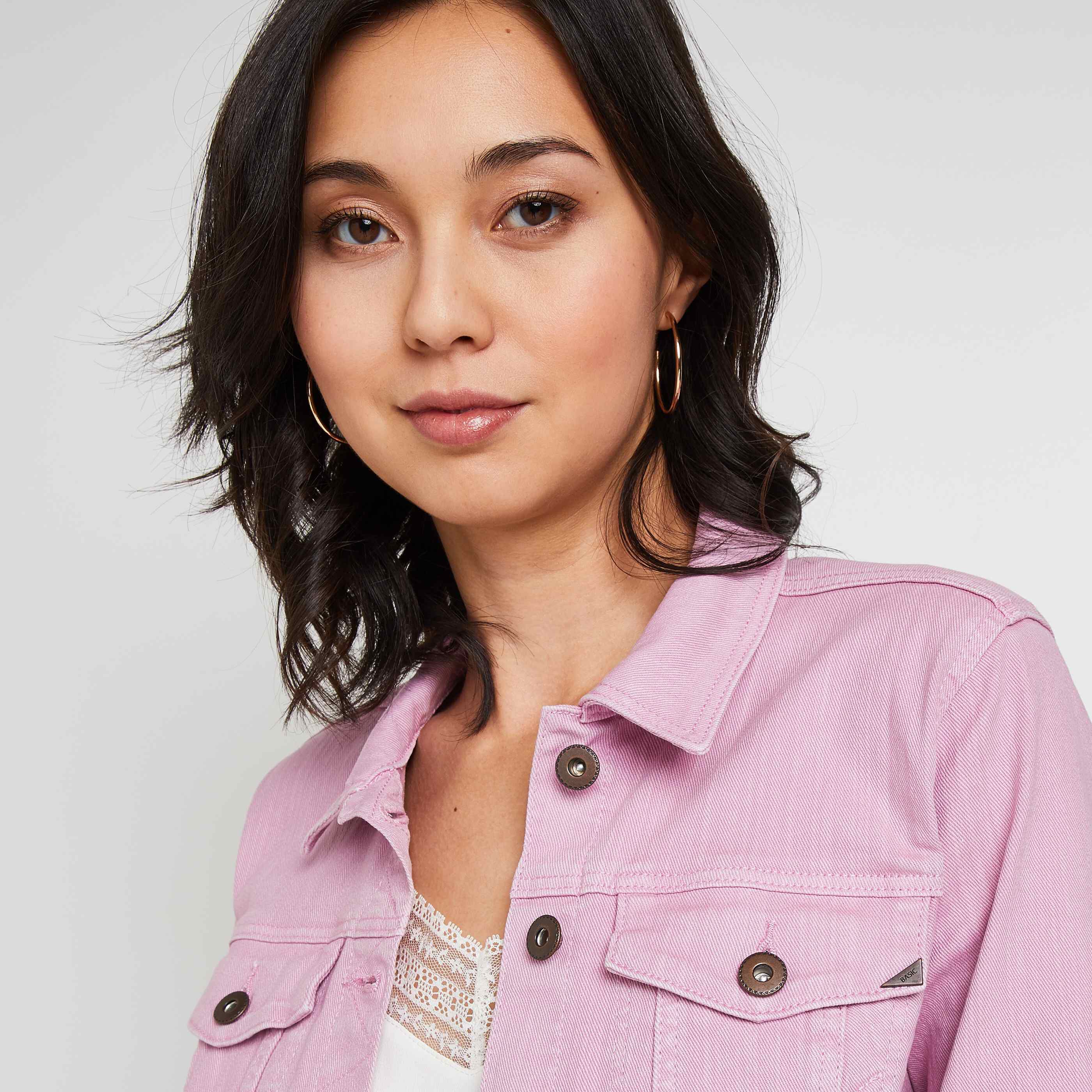 Veste en jean femme - VIOLET CLAIR