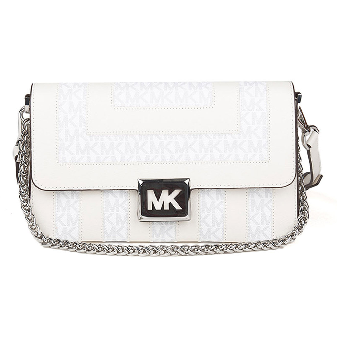 Michael Kors Sac bandoulière en Cuir Sonia blanc brillant - 25x14x7 cm