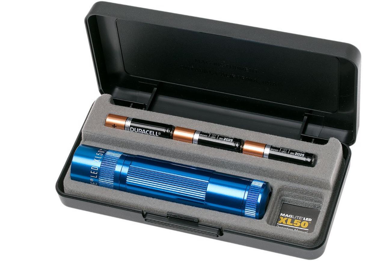 Maglite XL50 led-zaklamp in box, blauw