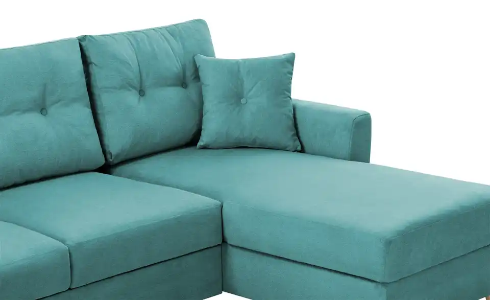 Ecksofa Carla Türkis/Petrol rechts