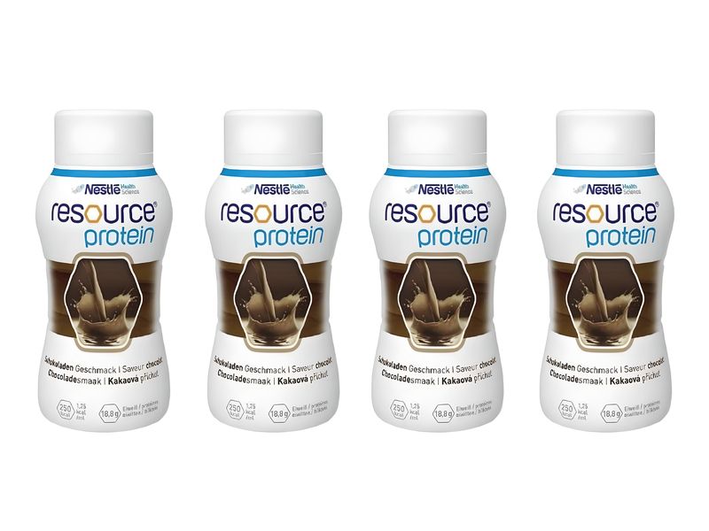 Resource Protein Schokolade 4 x 200 ml Lebensmittel für besondere medizinische Zwecke