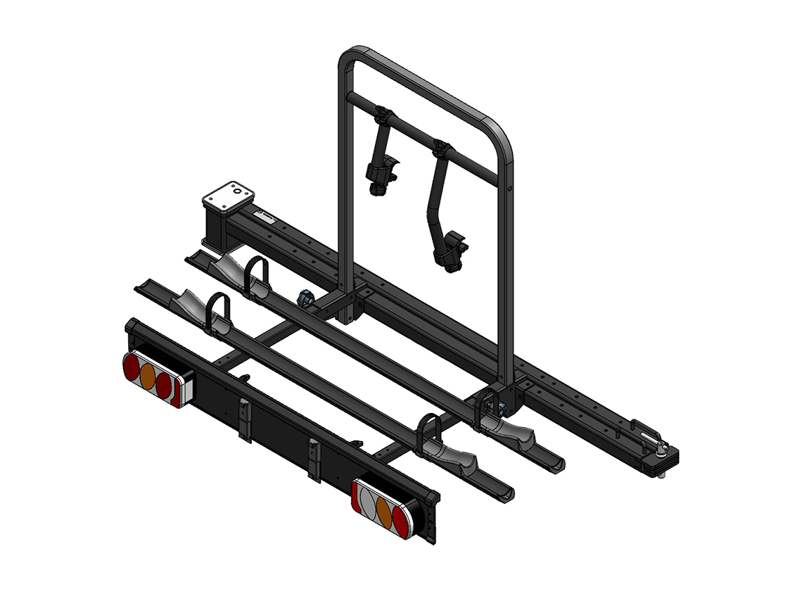 Enduro Sesamo buscamper fietsendrager met chassisbevestiging - black