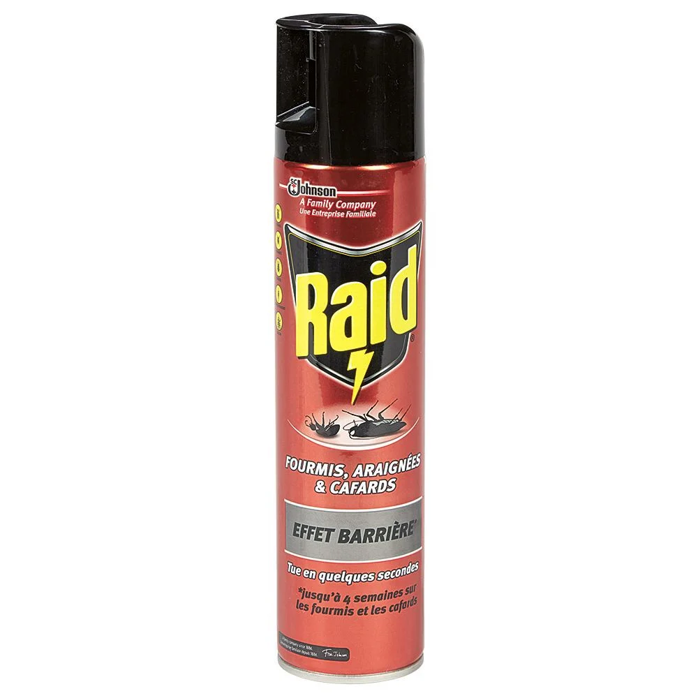 Aérosol insecticide Raid fourmis araignées et cafards