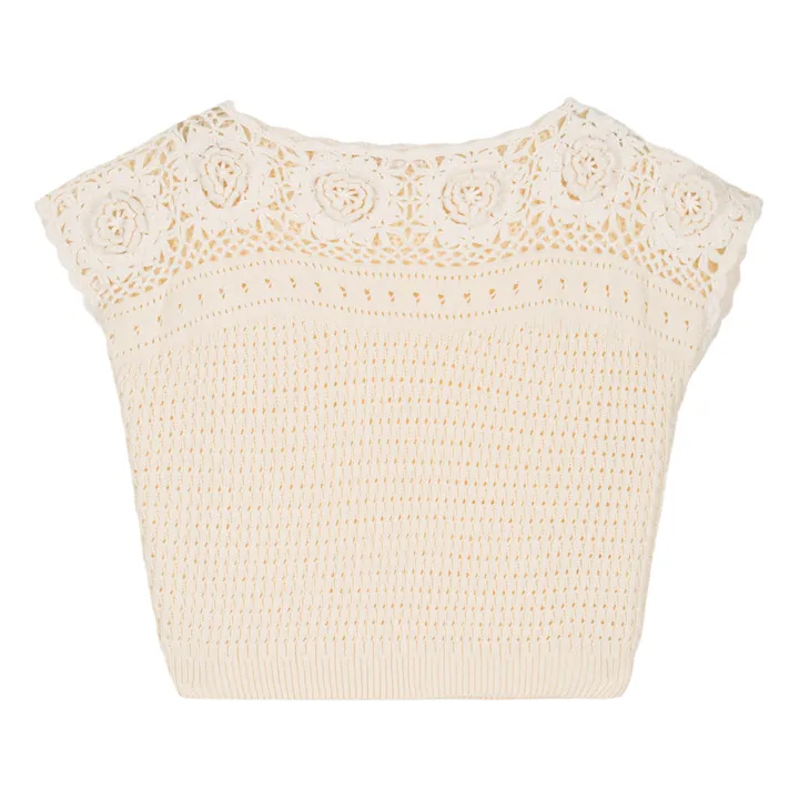 Louise Misha Pull Loria Broderies Fleurs - Collection Femme | Crème