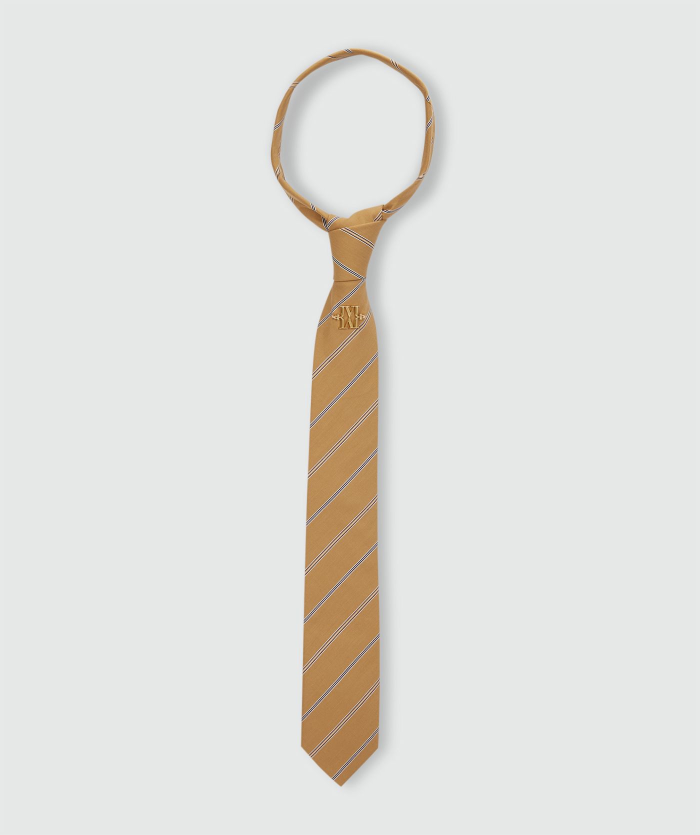 JV-ERICA stropdas met strepen - camel stripe