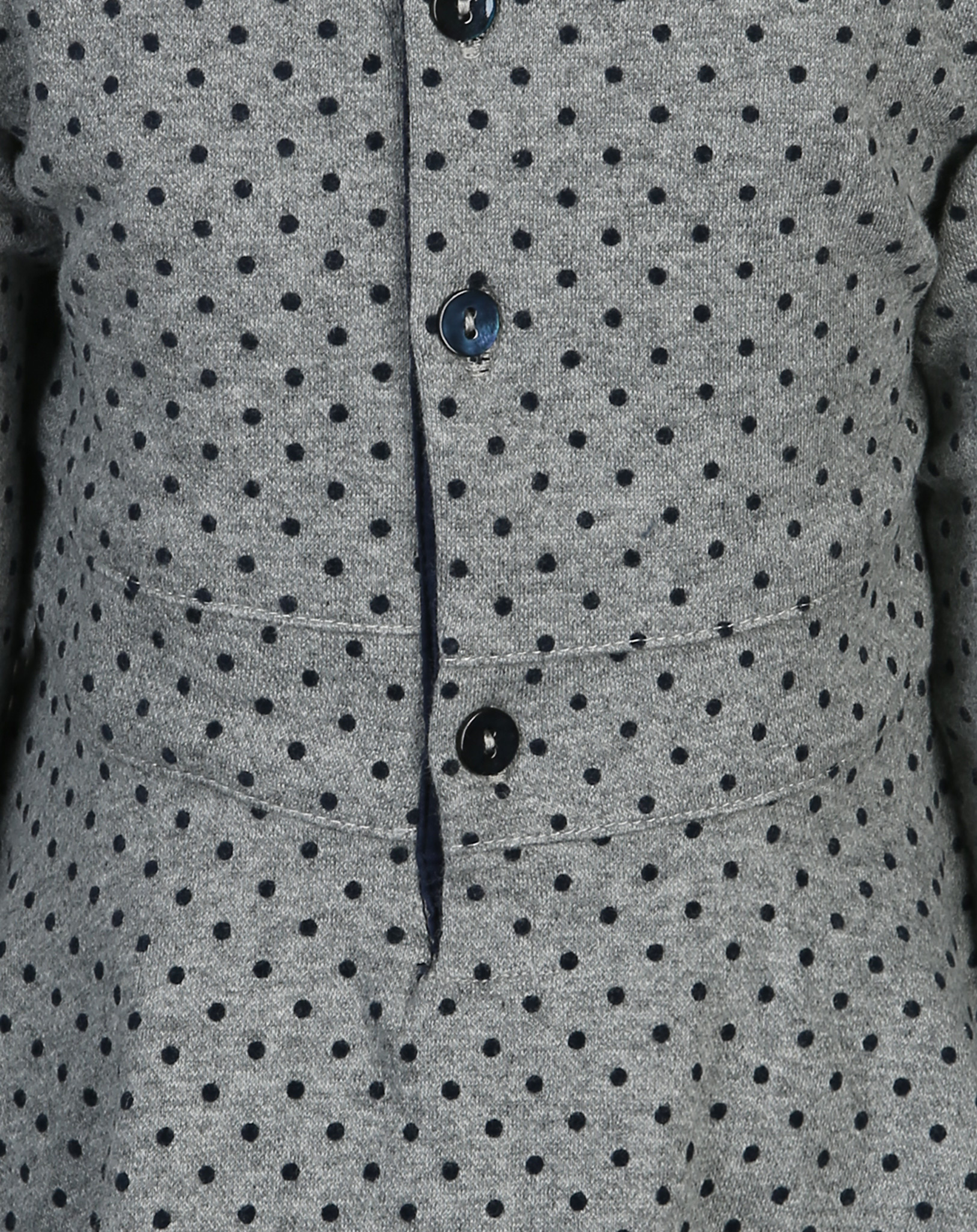 Langarmkleid FANCY DOT in grau/schwarz