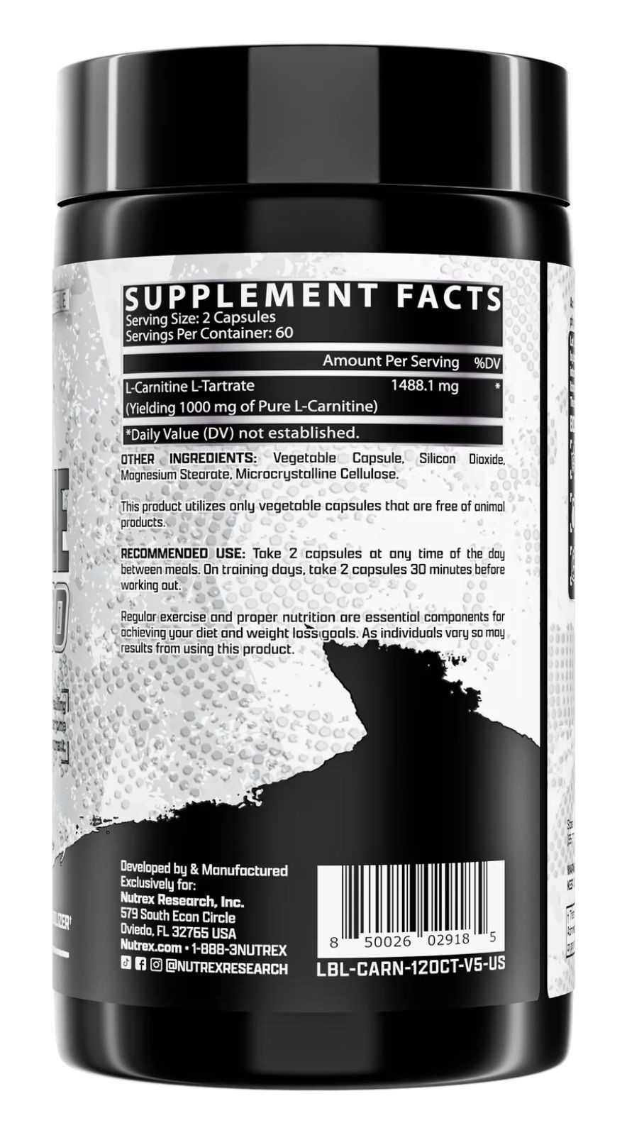 Nutrex Research L-Carnitina 60 Cápsulas