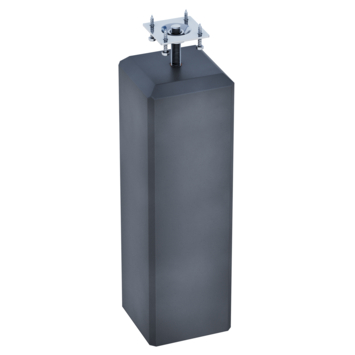 Betonpoer met plaat antraciet 18 x 18 x 58 cm
