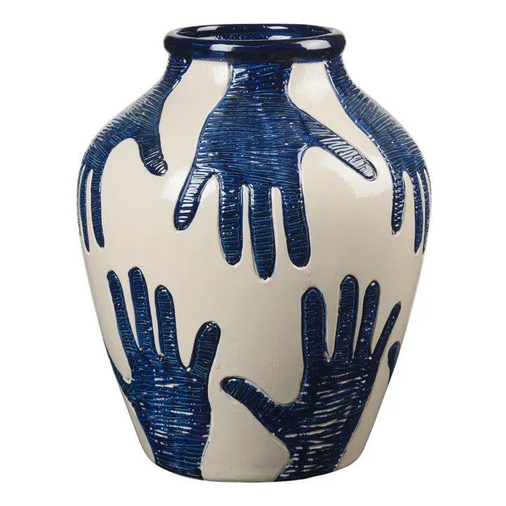 Broste Copenhagen Vase Mime en céramique | Bleu