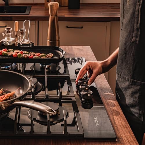 Cecotec Plaque à gaz Bolero Squad G 4200S Glass Black. Plaque à gaz avec 4 feux, finition verre noir, puissance 8000W, grilles individuelles et allumage électrique avec sécurité des vannes. : Cuisine et Maison