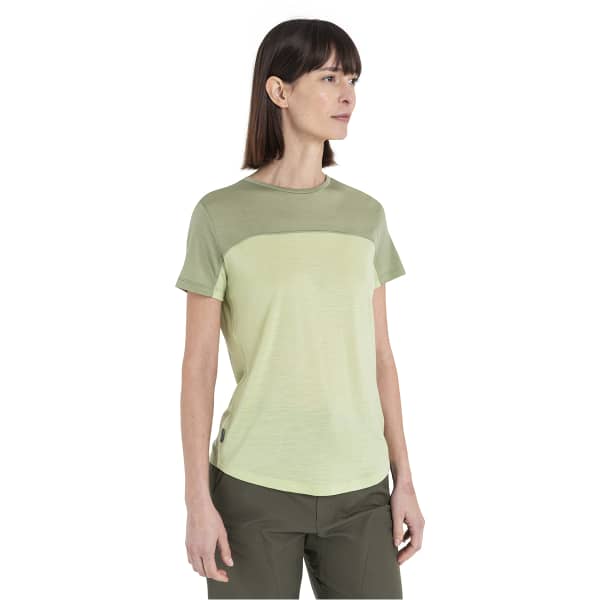 T-shirt randonnée ICEBREAKER W MERINO 125 COOL-LITE SPHERE III SS TEE GLAZEN/LICHEN/CB