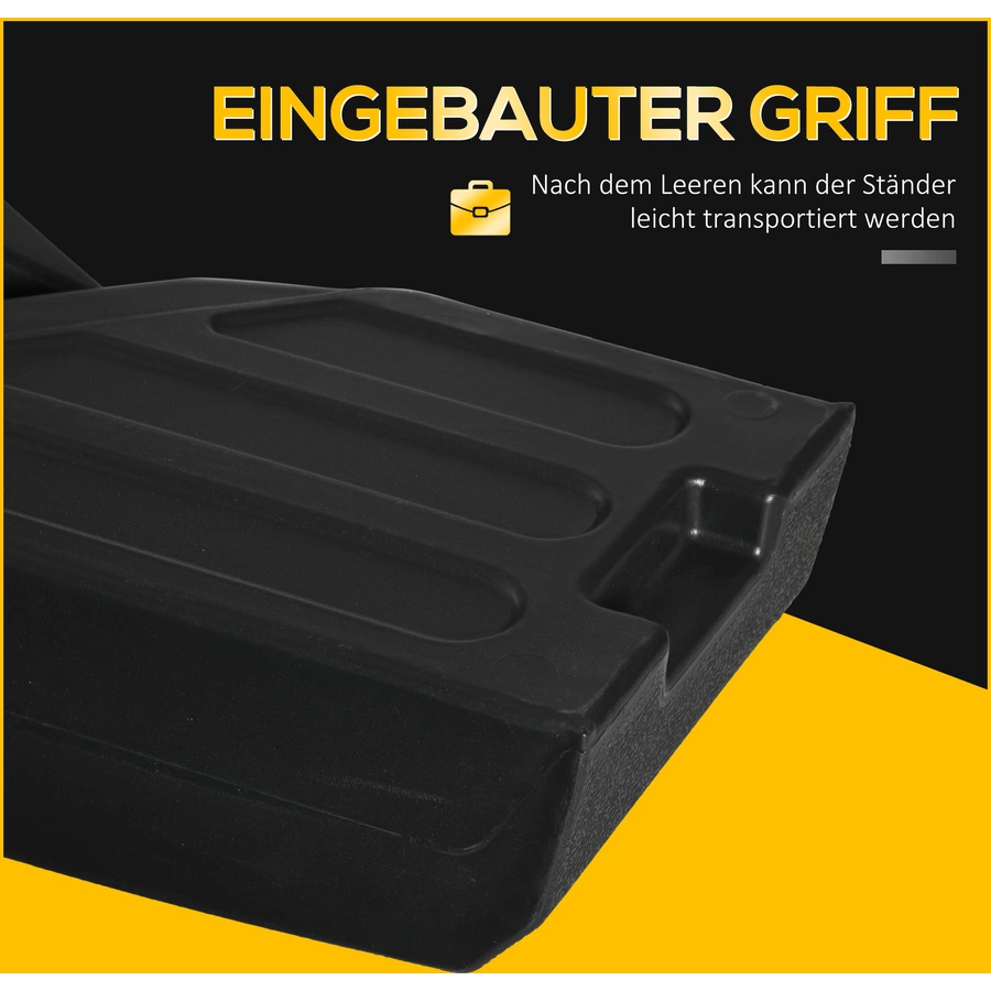 Outsunny Schirmständergewicht für Freischwinger und Römerschirme schwarz