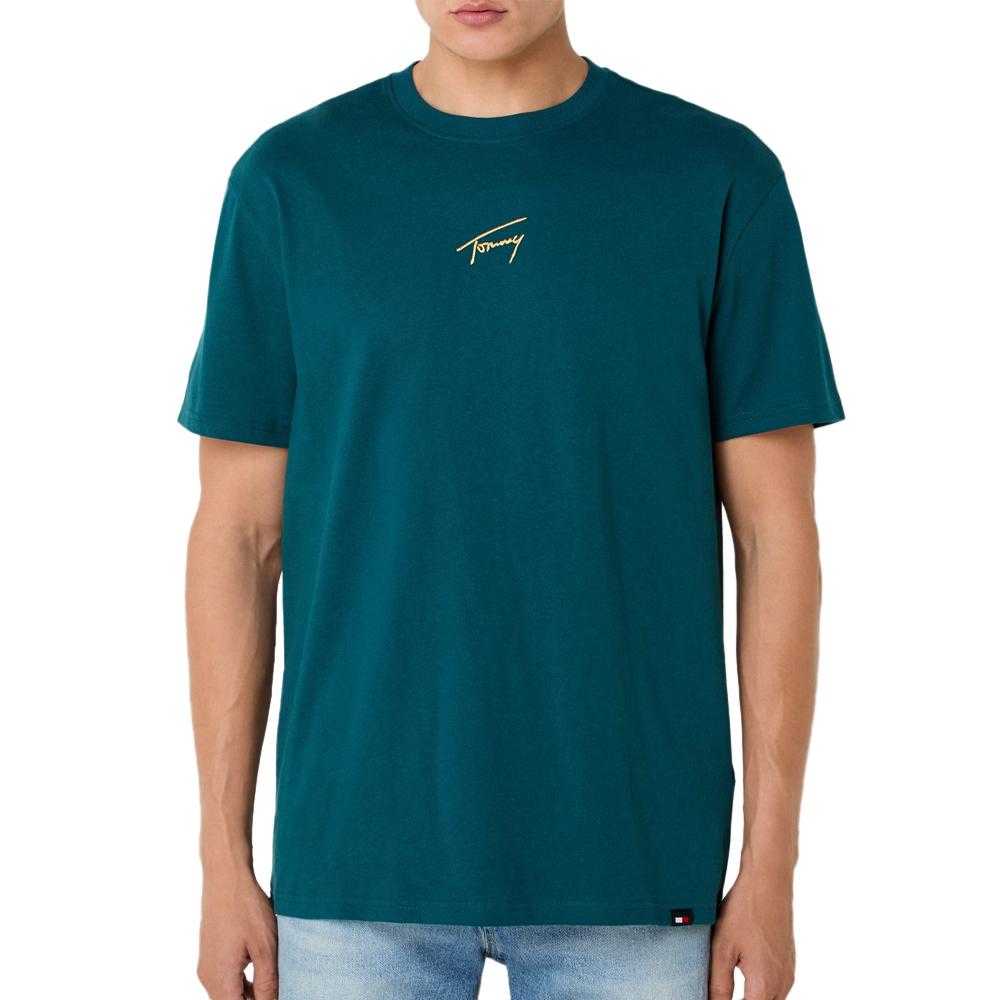 Tommy Hilfiger T-shirt Vert Foncé Homme Tommy Hilfiger Signatu