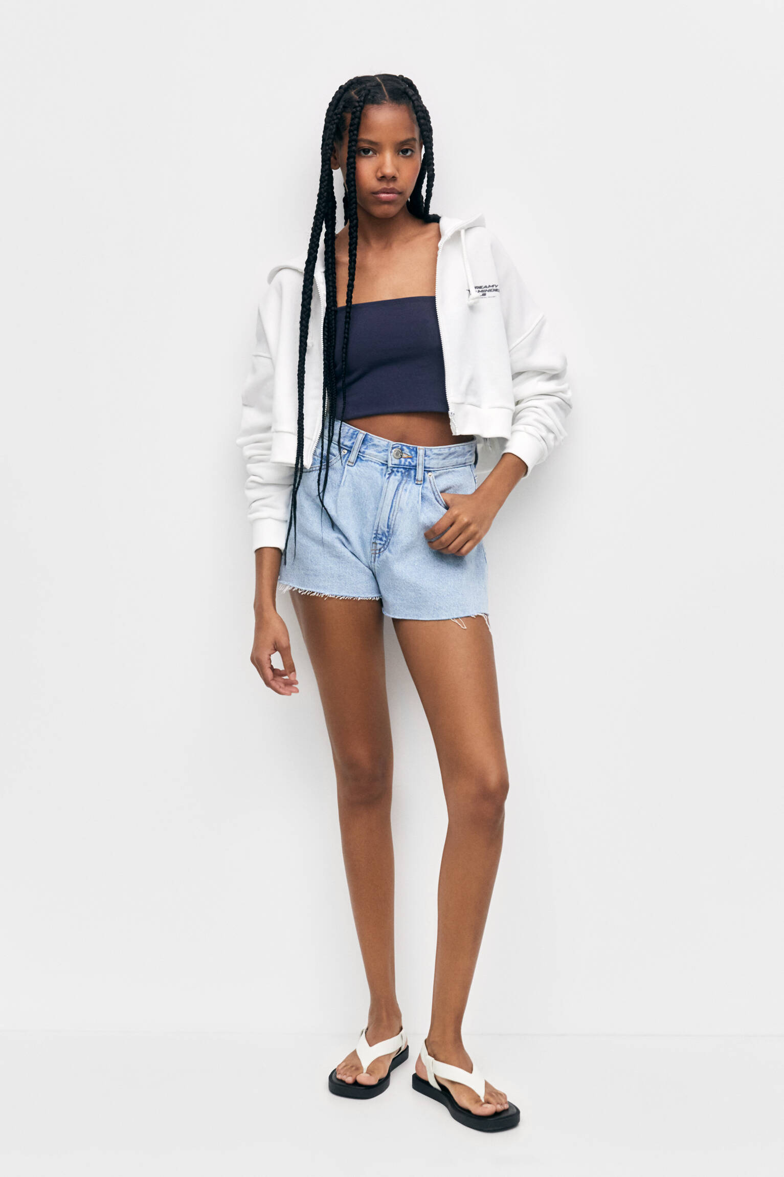 MOLETOM CURTO - OFF WHITE