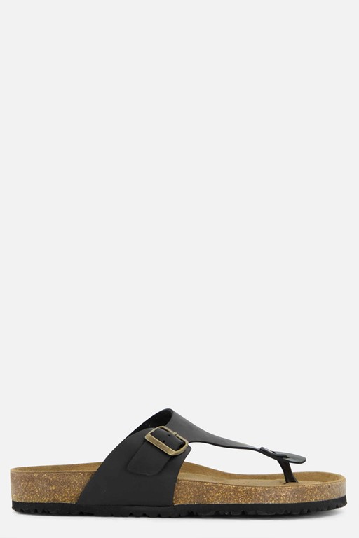 Outfielder Slippers zwart Nubuck