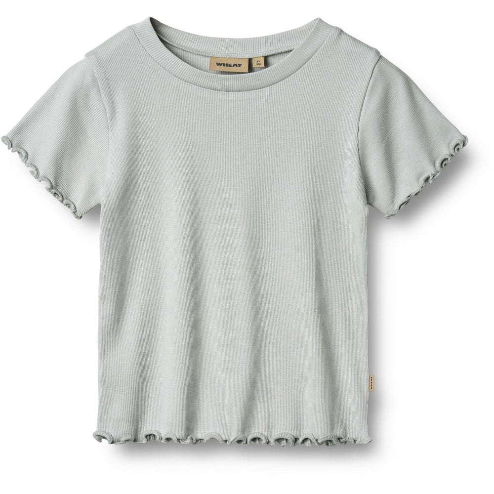 Køb Wheat Soft Blue Rib T-shirt S/S Irene