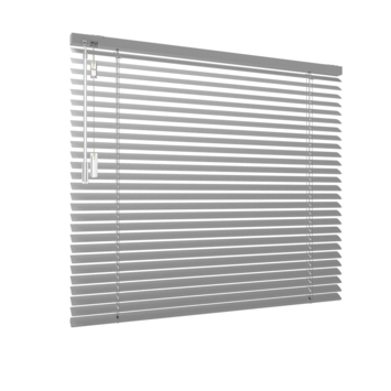Aluminium Jaloezie Draaikiepraam hout 5118 metallic zilver 25MM