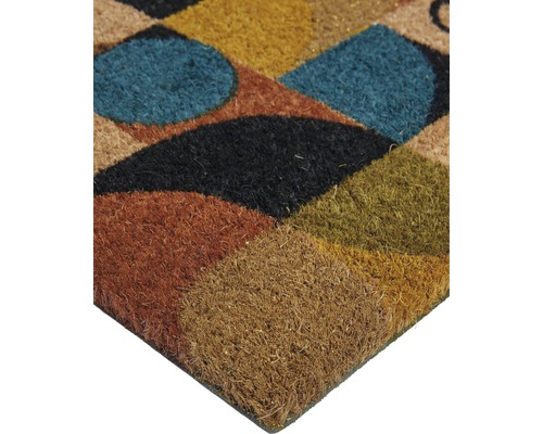 Deurmat Coco Gold geometrisch huis 40x60 cm