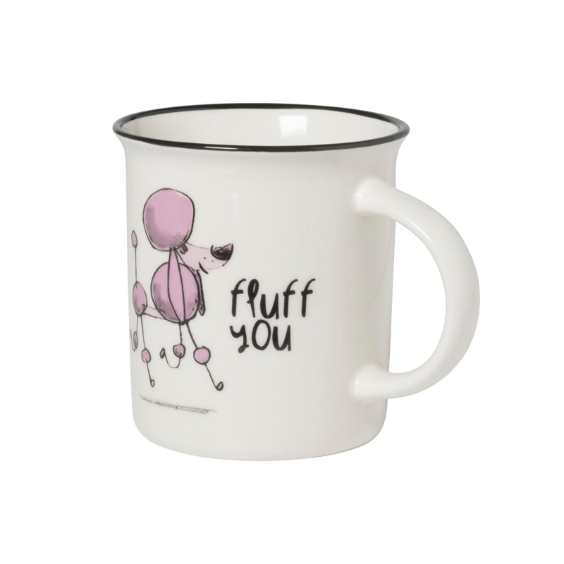 Mok met hond - wit - 300 ml