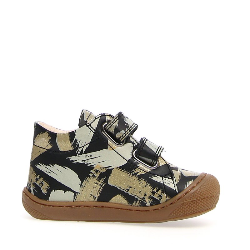 Naturino Naturino Cocoon Supersouple Velcros Or Noir