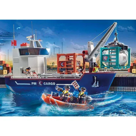 PLAYMOBIL® 70769 City Action Großes Containerschiff mit Zollboot