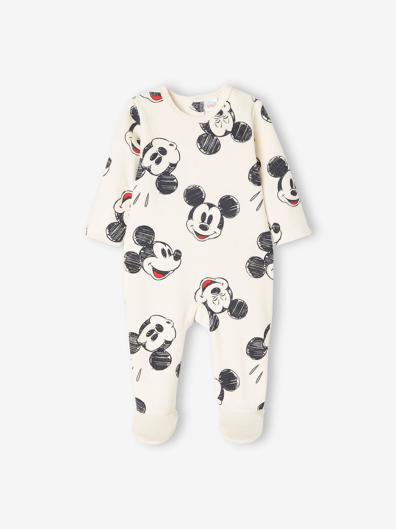 Pacote com 2 macacões lisos cinza claro DS® Mickey com estampas.