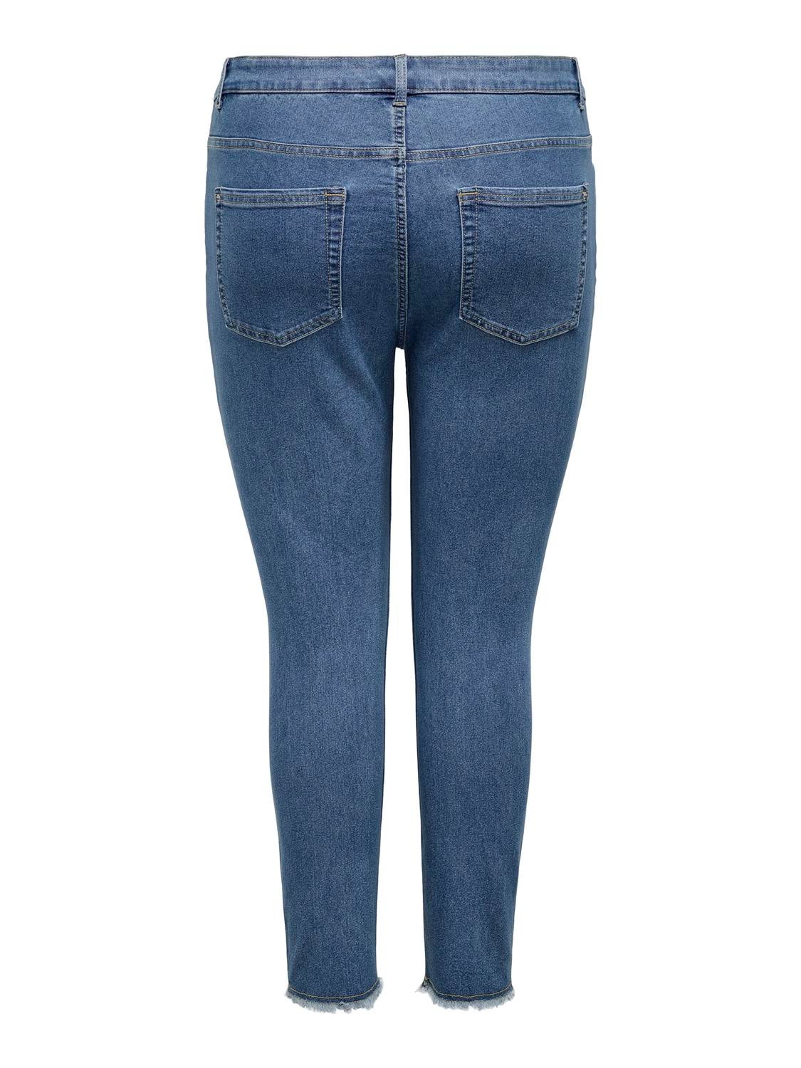 CARHUSH Mittlere Taille Skinny Fit Jeans Medium Blue Denim