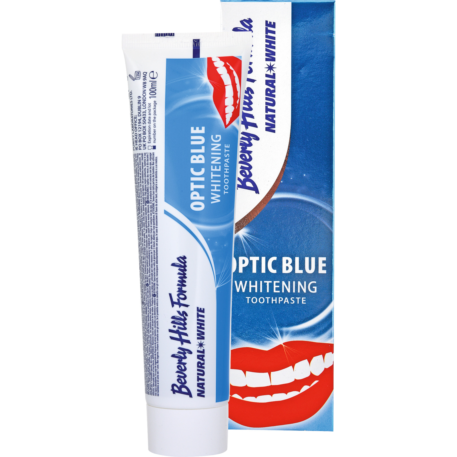 Beverly Hills Formula Natural White Zahnpasta Optic Blue Whitening 100 ml