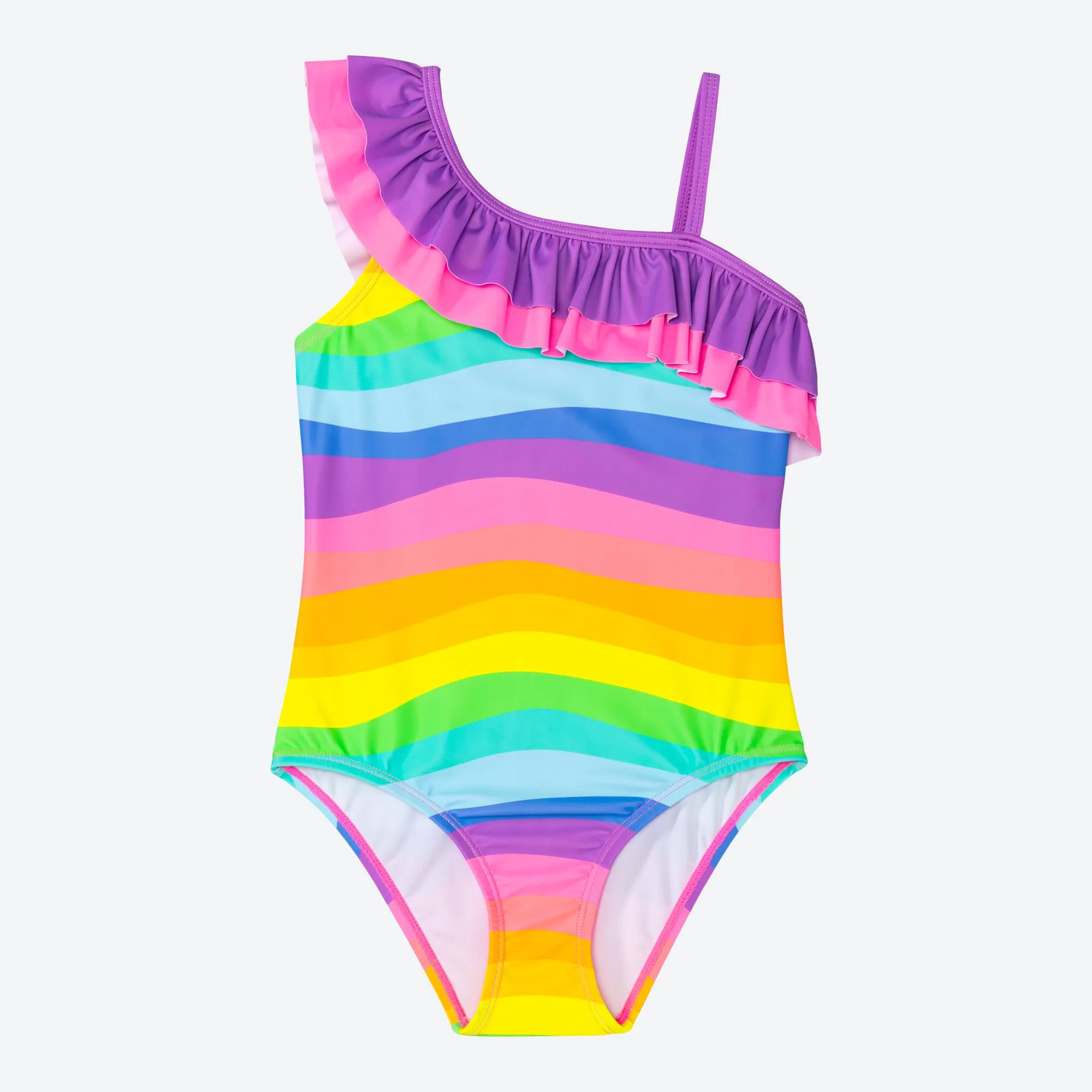 Mädchen-Badeanzug mit Regenbogen-Optik