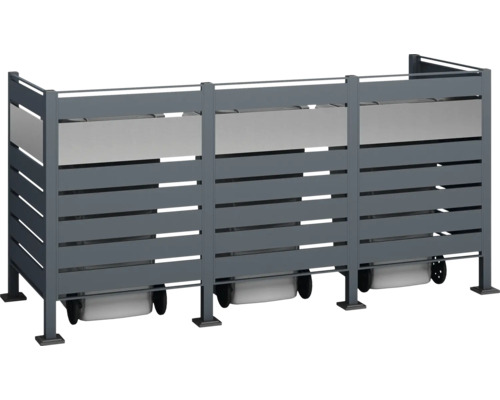 WESTMANN Planum opbergbox met 3 bakken, 250 x 90 x 120 cm, antraciet