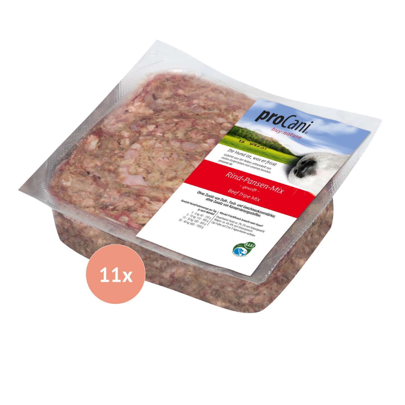 ProCani BARF-Paket pur alles vom Rind 22x500 g