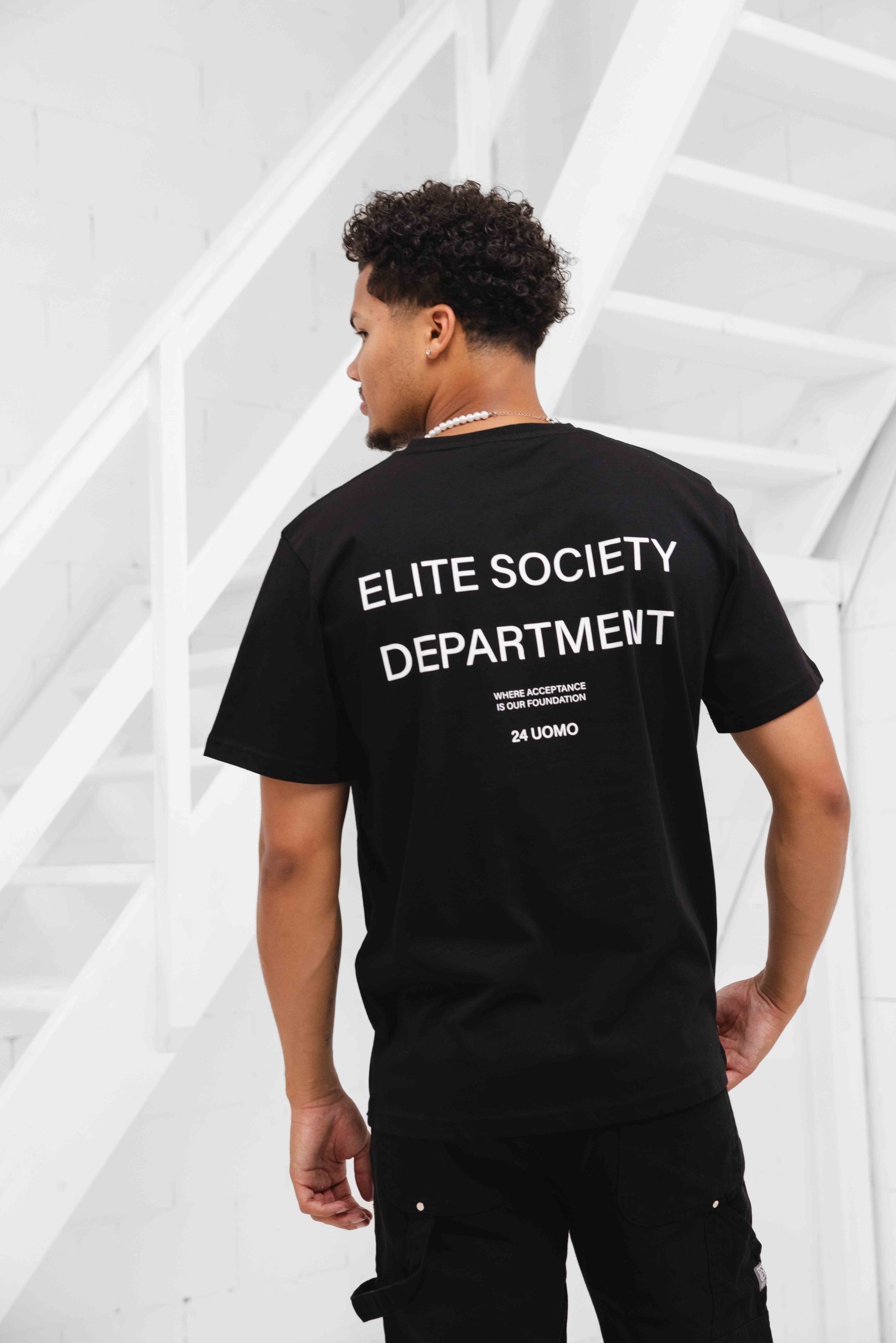 24 Uomo Elite Society T-Shirt Zwart