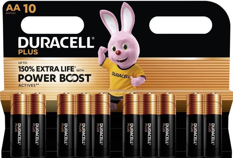 Duracell - Plus Power Boost - AA Batterijen - Alkaline - Verpakking van 10