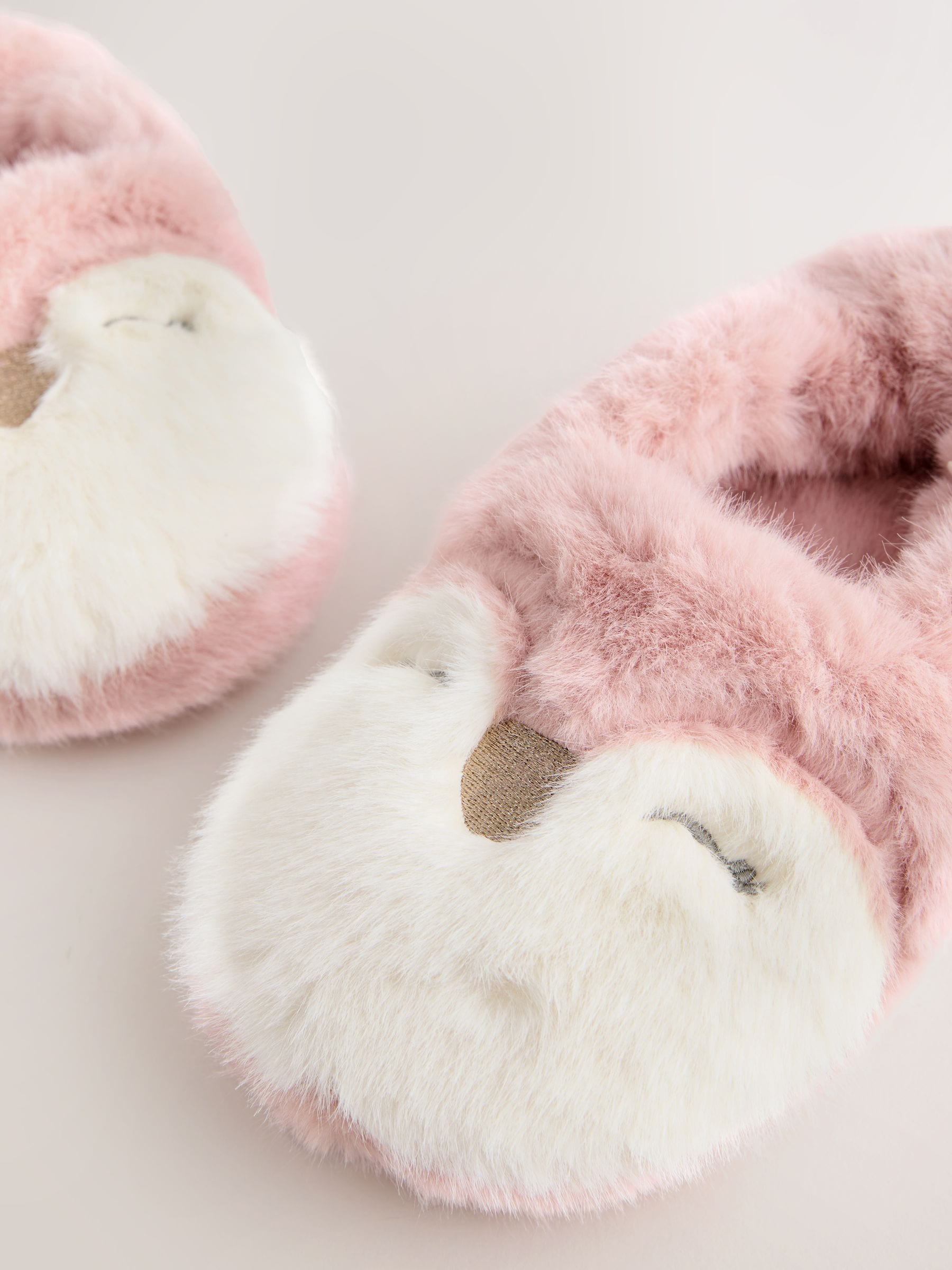 Roze met pinguïnprint - Shoot pantoffels