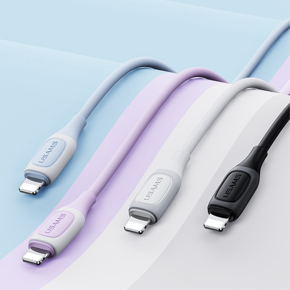 (1m) 2.4A USB A auf Lightning Ladekabel Fast Charge Datenkabel - Blau