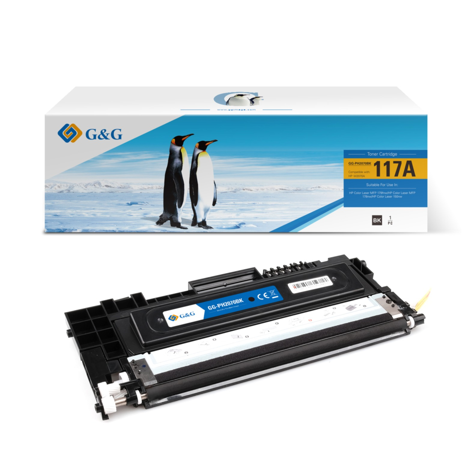Ersetzt HP 117A Laser Toner Drucker Printer Tonerpatrone (1000 Seiten) - Schwarz