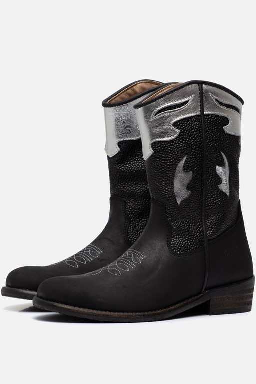 Vingino Vera Xhi Cowboylaarzen zwart Leer