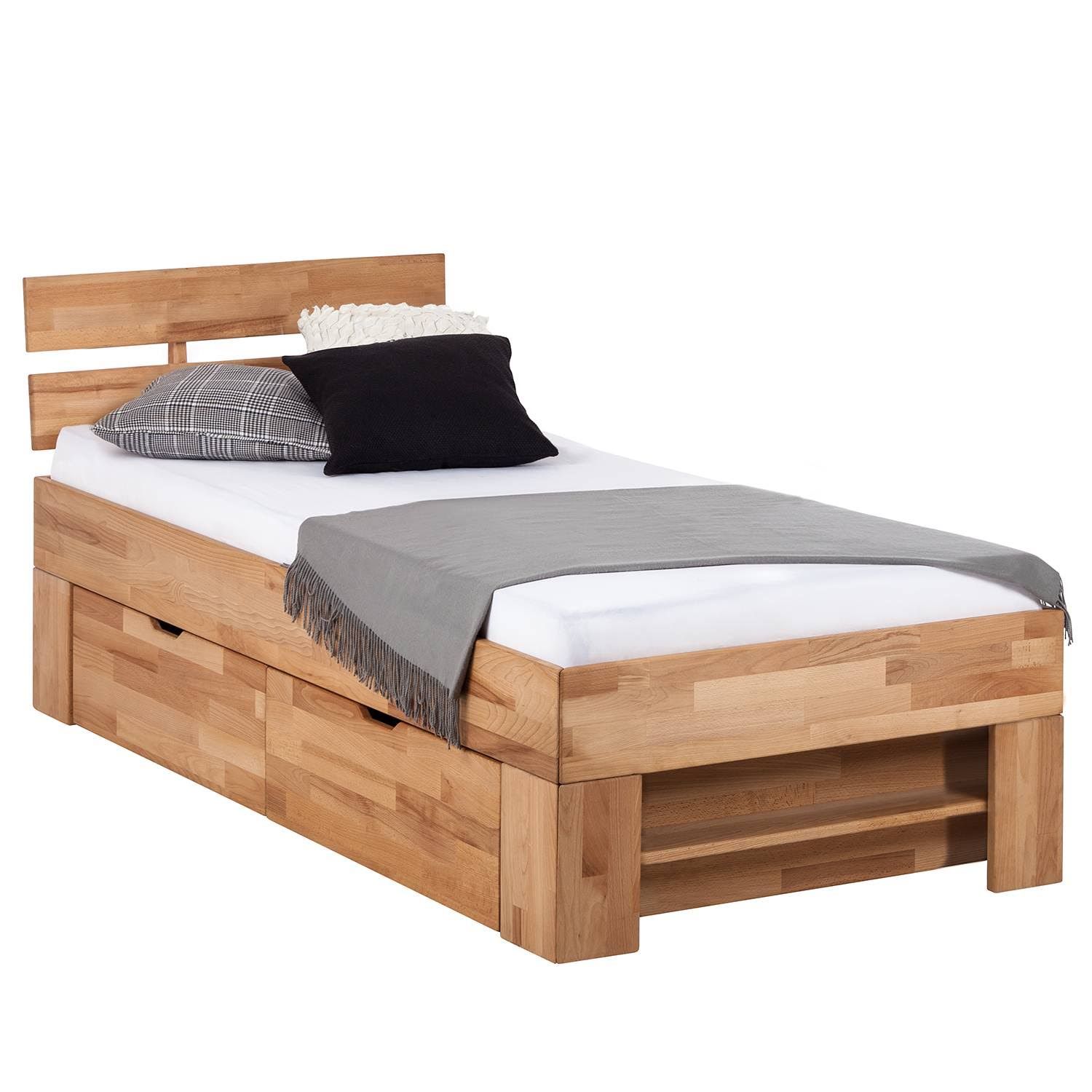 Ars Natura Massivholzbett EosWOOD 200cm Front & Korpus Massivholz