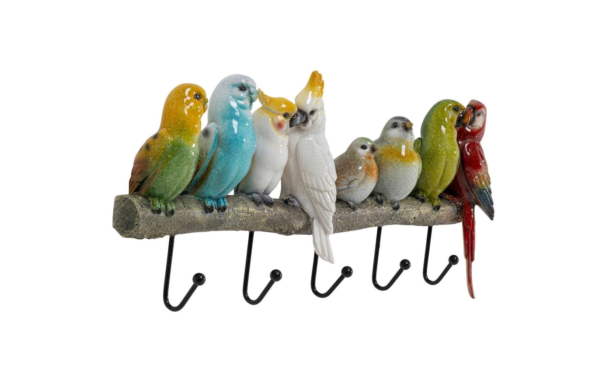 Kare Design Garderobenleiste »Exotic Birds 5 Haken, Mehrfarbig«