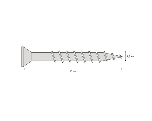Knauf verzonken schroef SN 3,5 x 30 mm Verpakking = 1000 stuks
